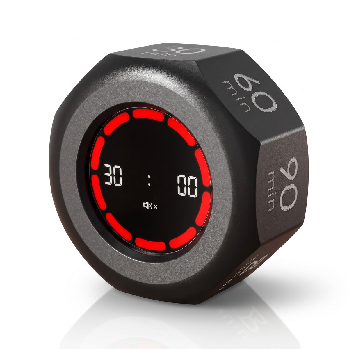 Black Octagon flip timer showing 30 minutes