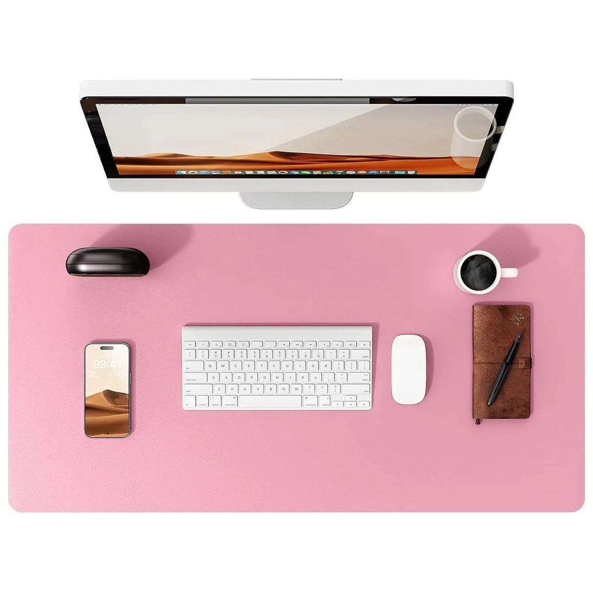 Flow desk mat in pink