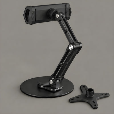 Reach stand kit in black with tablet holder and VESA plate