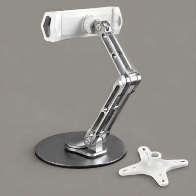 Reach stand kit in silver with tablet holder and VESA plate