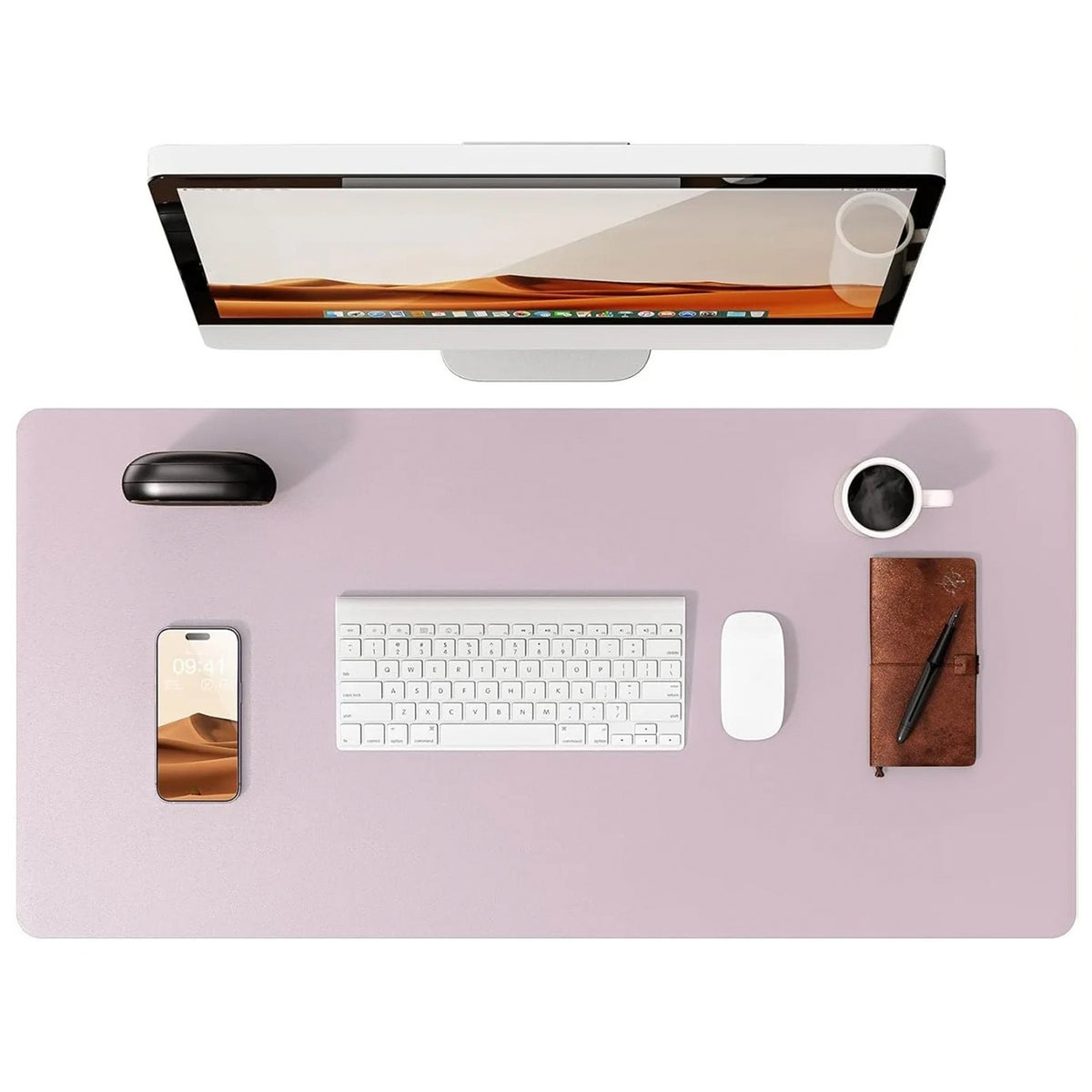 Flow desk mat in greyish lavender