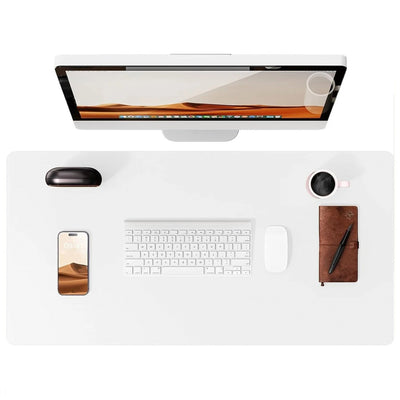 Flow desk mat in white